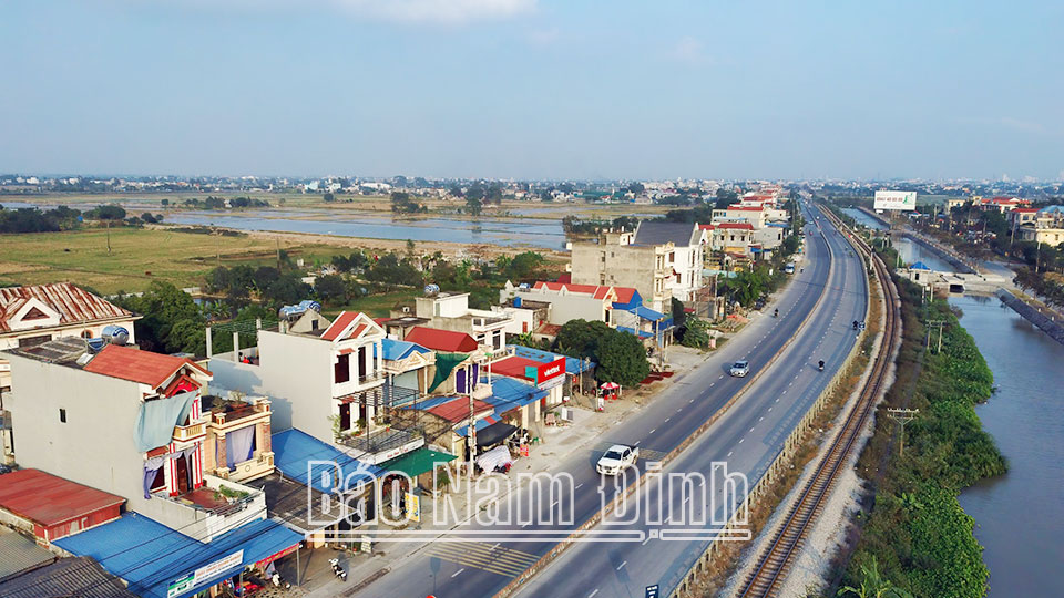 Thị trấn Mỹ Lộc trên đường phát triển.
Ảnh: Viết Dư