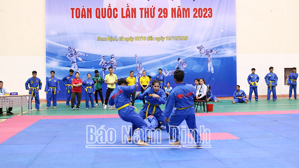 Giải Vô địch Vovinam toàn quốc lần thứ 29 năm 2023 được tỉnh Nam Định phối hợp đăng cai tổ chức thành công.