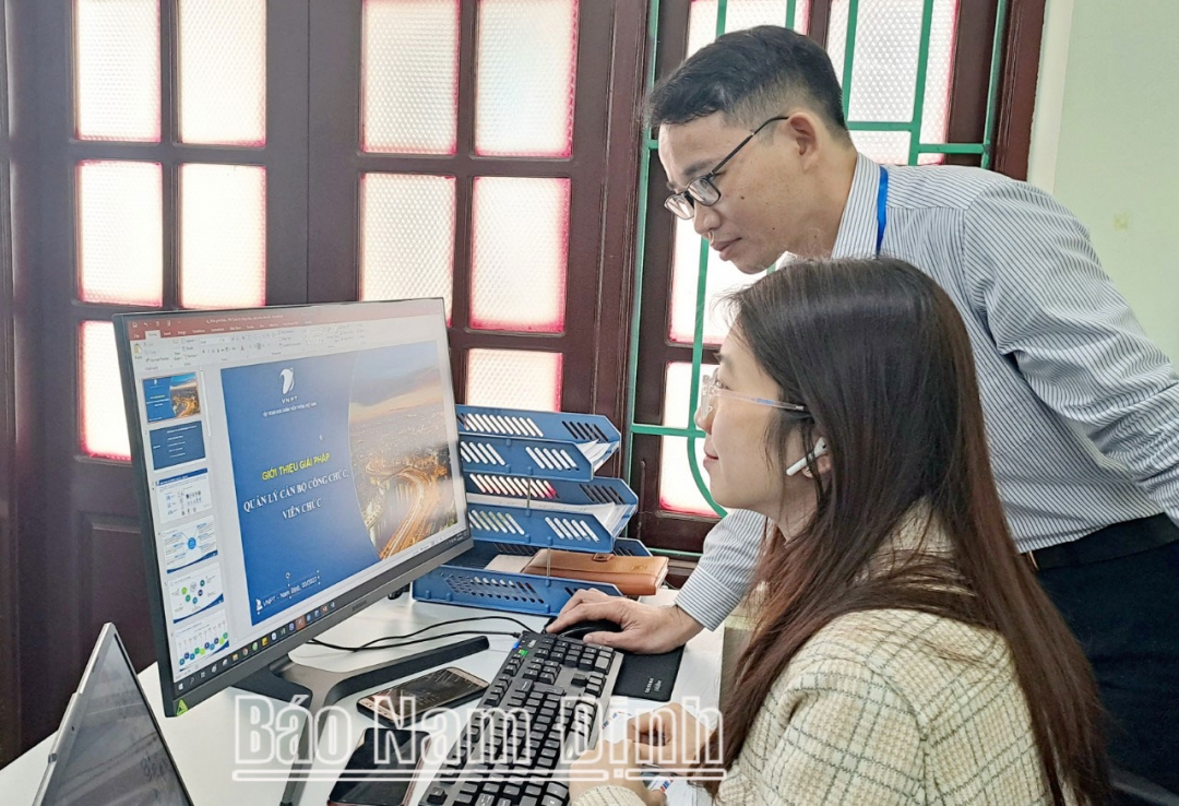 VNPT Nam Định hỗ trợ xây dựng cơ sở dữ liệu quốc gia về cán bộ, công chức, viên chức