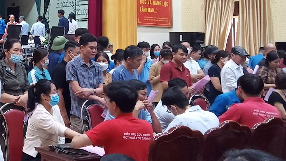 Đoàn Thanh niên huyện Trực Ninh tham gia hiến máu tình nguyện