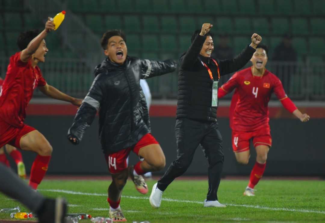 U20 Việt Nam đang có thành tích tốt nhất ở vòng bảng trong lịch sử những lần tham dự VCK U20 châu Á. (Ảnh: AFC). 