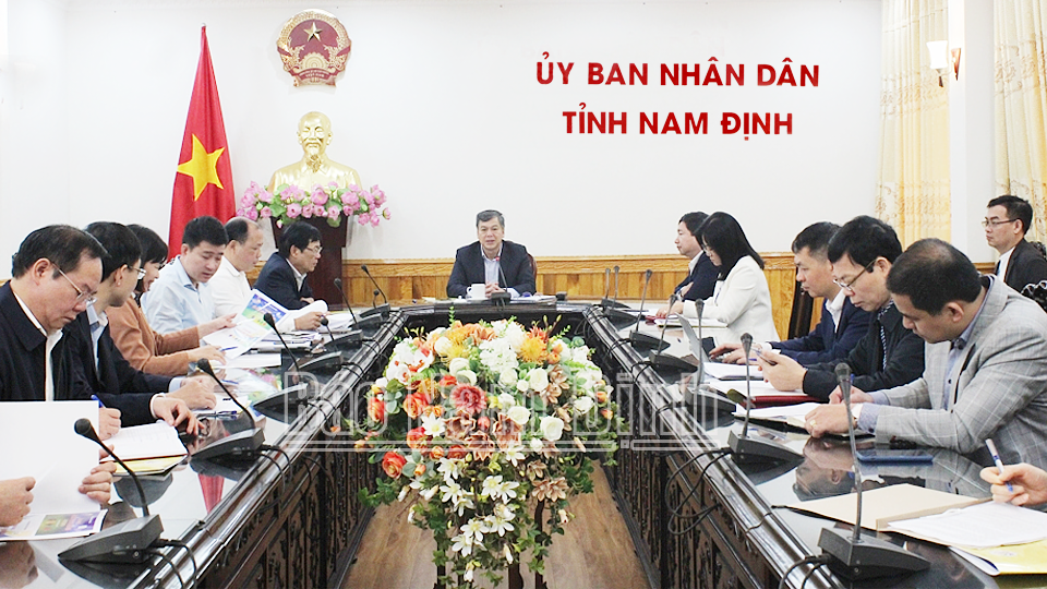 Đồng chí Trần Lê Đoài, TUV, Phó Chủ tịch UBND tỉnh, Trưởng Ban Chỉ đạo HKPĐ tỉnh lần thứ XI chủ trì hội nghị. ĐT
