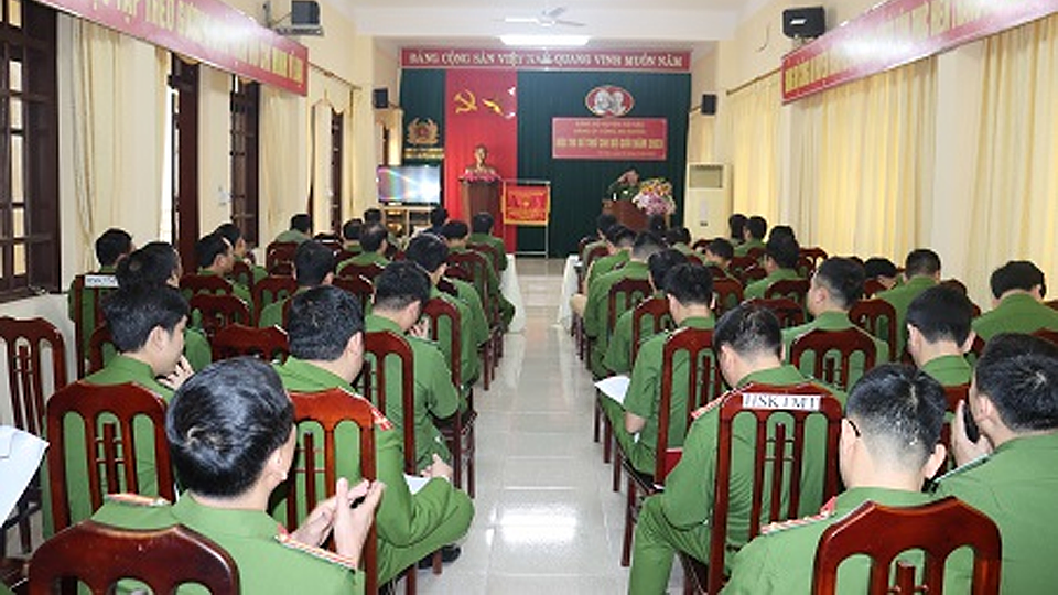 Đảng ủy Công an thành phố Nam Định tổ chức hội thi bí thư chi bộ giỏi năm 2023