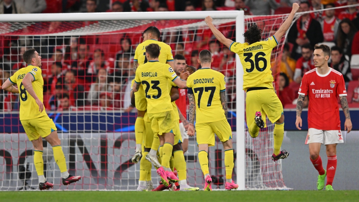 Inter Milan thắng Benfica 2-0 ở trận lượt đi. 