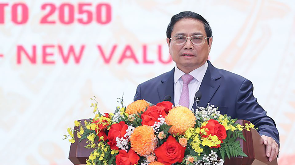 Thủ tướng Chính phủ Phạm Minh Chính phát biểu chỉ đạo Hội nghị - Ảnh: VGP/Nhật Bắc