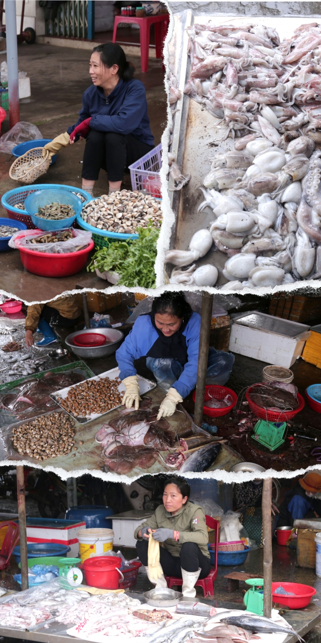 Tiểu thương buôn bán tại chợ Bến, xã Giao Phong (Giao Thủy).