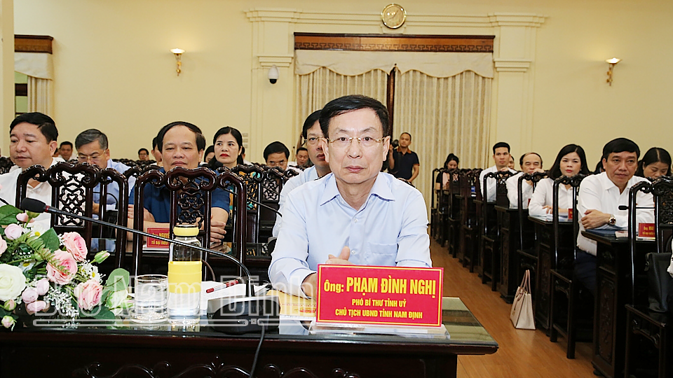 Đồng chí Phạm Đình Nghị, Phó Bí thư Tỉnh ủy, Chủ tịch UBND tỉnh dự kỳ họp.  