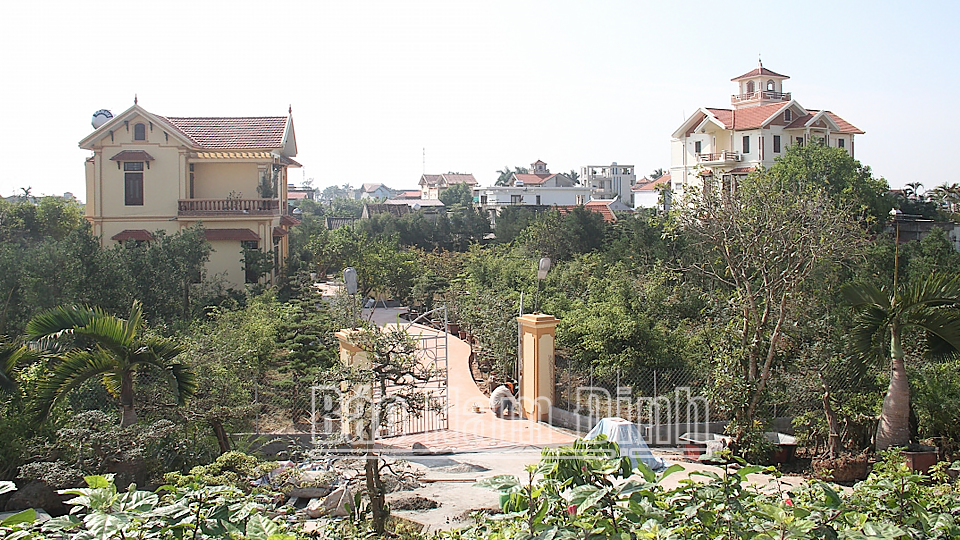 Diện mạo các khu dân cư nông thôn mới xã Điền Xá ngày càng khang trang, hiện đại.
