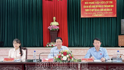 Đoàn đại biểu Quốc hội tỉnh tiếp xúc cử tri huyện Trực Ninh