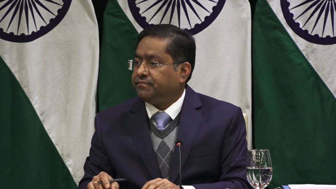 Người phát ngôn Bộ Ngoại giao Ấn Độ Randhir Jaiswal. Ảnh: INDIA TV
