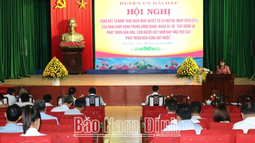  Hải Hậu tổng kết 10 năm thực hiện Nghị quyết số 33-NQ/TW của BCH Trung ương Đảng (khoá XI)
