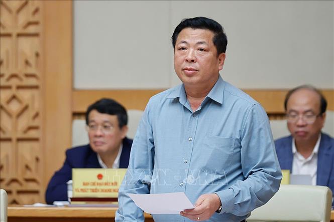 Bộ trưởng Xây dựng Trần Hồng Minh phát biểu. Ảnh: Dương Giang/TTXVN
