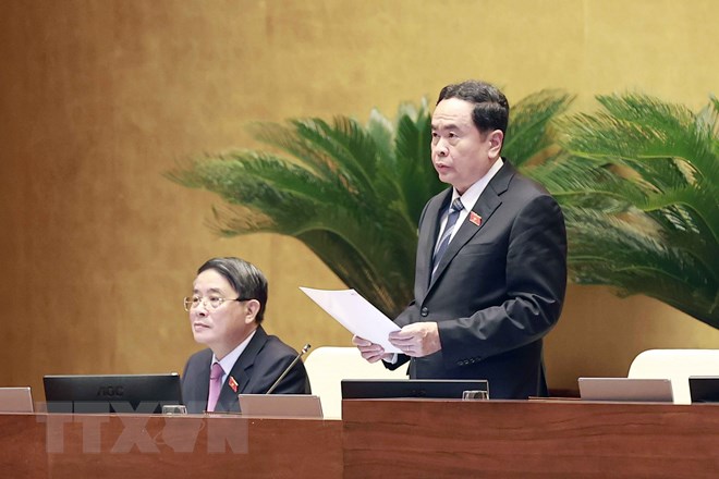 Phó Chủ tịch Thường trực Quốc hội Trần Thanh Mẫn điều hành phiên khai mạc. 
