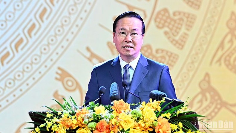 Chủ tịch nước Võ Văn Thưởng dự lễ trao tặng Giải thưởng Hồ Chí Minh, Giải thưởng Nhà nước về văn học, nghệ thuật