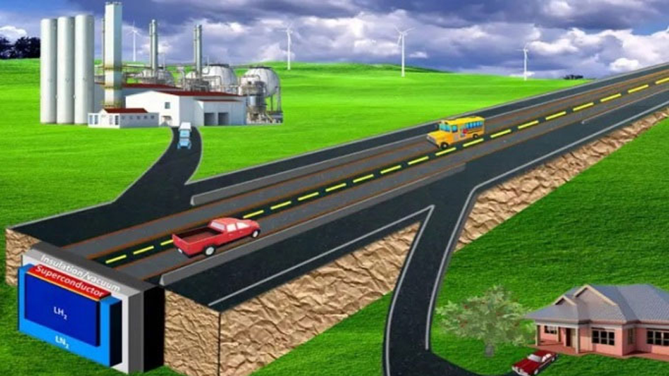 Mô phỏng đường cao tốc siêu dẫn dùng cho xe chở hành khách và hàng hóa. (Ảnh: Vakaliuk).

