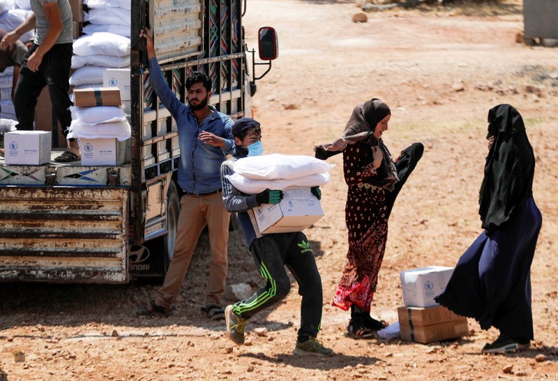 Hàng triệu người dân Syria sống dựa vào viện trợ nhân đạo. (Ảnh REUTERS)
