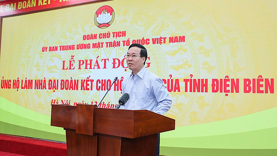 Phát động ủng hộ xây dựng nhà Đại đoàn kết cho hộ nghèo tỉnh Điện Biên