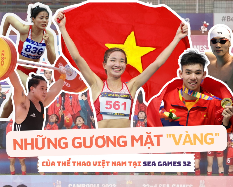 Những gương mặt “vàng” của thể thao Việt Nam tại SEA Games 32