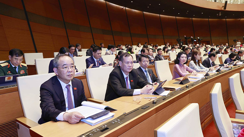 Đoàn đại biểu Quốc hội tỉnh Nam Định
tham dự kỳ họp. 
