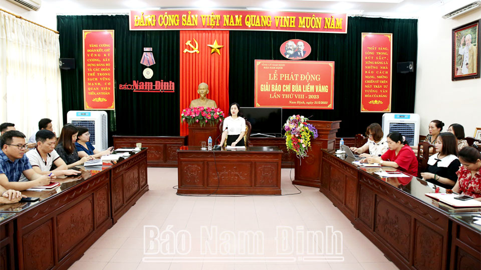 Báo Nam Định phát động hưởng ứng Giải Báo chí Búa liềm vàng lần thứ VIII - năm 2023