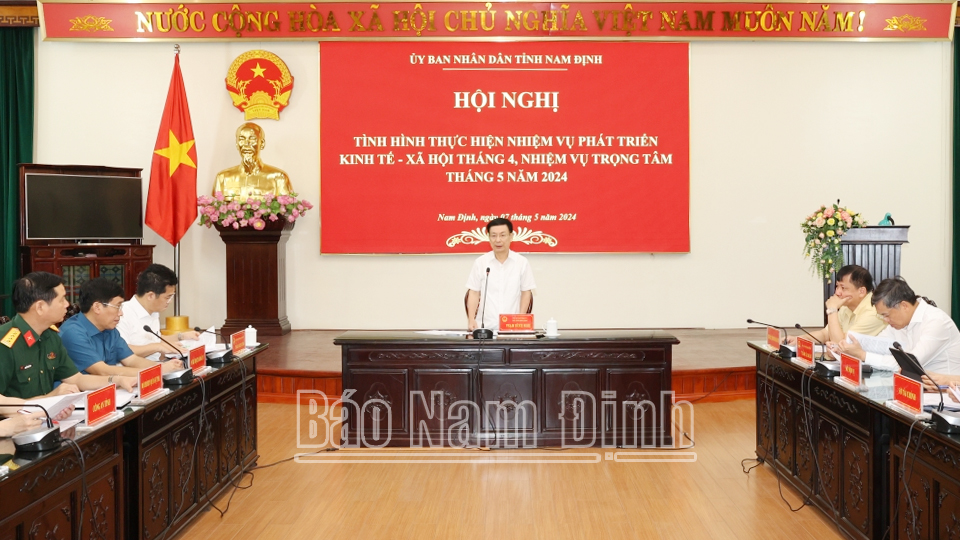 Đồng chí Chủ tịch UBND tỉnh Phạm Đình Nghị phát biểu kết luận hội nghị.
            