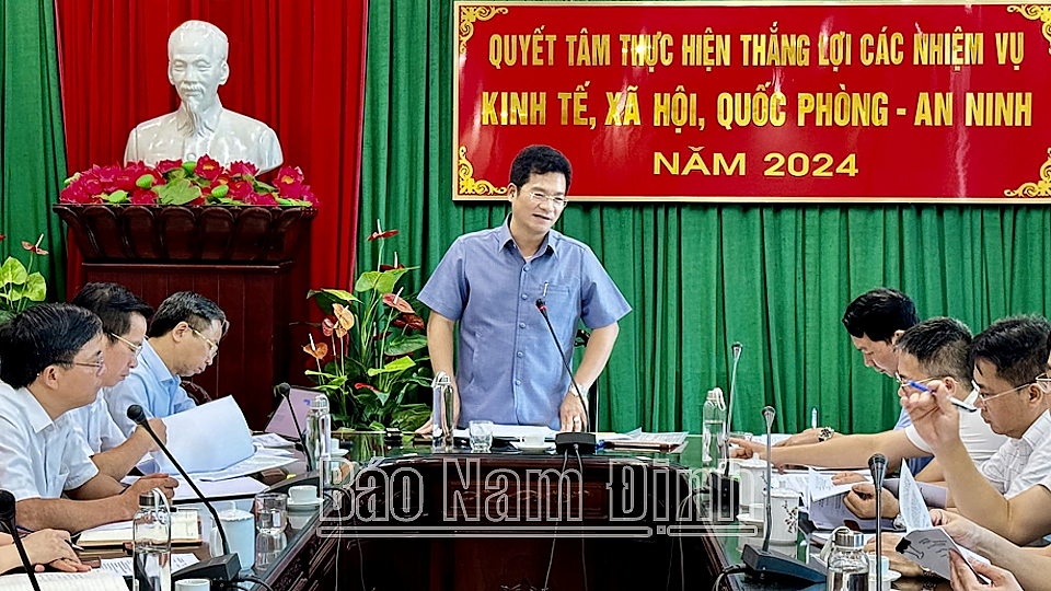 Tổ công tác số 1 của UBND tỉnh làm việc với huyện Xuân Trường