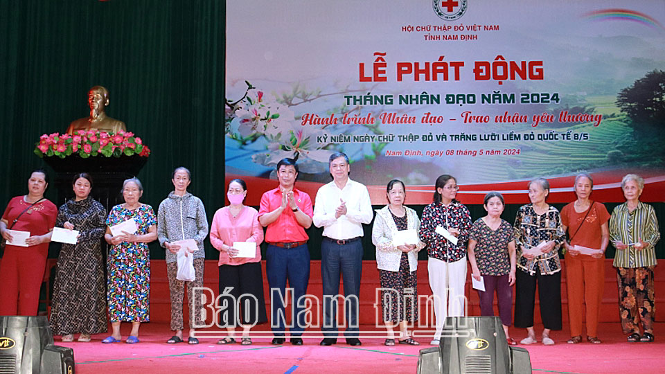 Hội Chữ thập đỏ tỉnh phát động Tháng Nhân đạo năm 2024