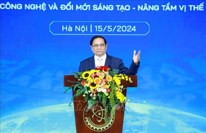 Thủ tướng Phạm Minh Chính phát biểu tại Lễ chào mừng Ngày Khoa học và Công nghệ Việt Nam.
