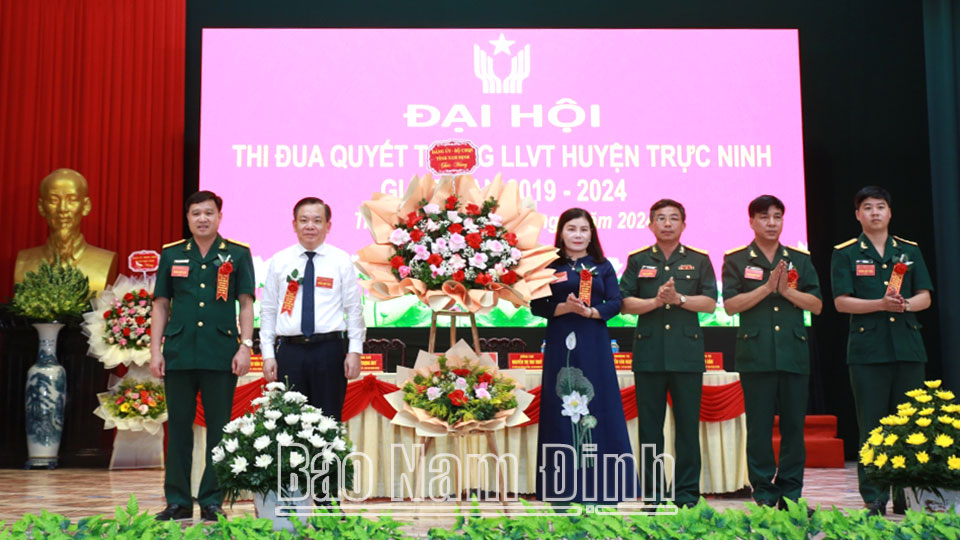 Đại hội thi đua Quyết thắng lực lượng vũ trang huyện Trực Ninh giai đoạn 2019-2024