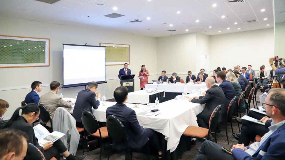 Quang cảnh Hội thảo xúc tiến thương mại và đầu tư giữa tỉnh Nam Định với các đối tác Australia.