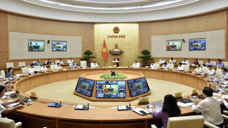 Quang cảnh phiên họp Chính phủ thường kỳ tháng 5.