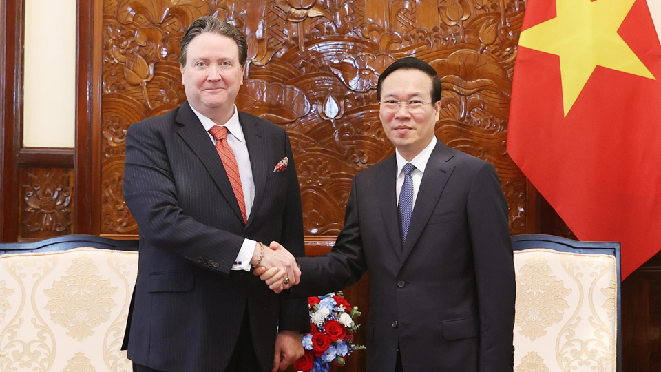 Chủ tịch nước Võ Văn Thưởng tiếp Đại sứ Hoa Kỳ tại Việt Nam Marc E. Knapper.
Ảnh: Thống Nhất - TTXVN