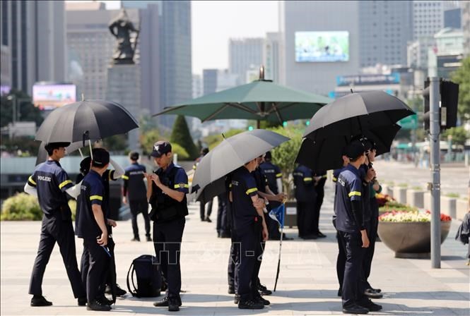 Nắng nóng tại Seoul, Hàn Quốc. (Ảnh: Yonhap/TTXVN)
