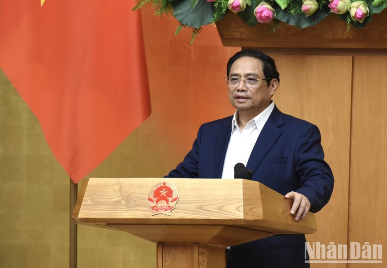 Thủ tướng Phạm Minh Chính phát biểu ý kiến tại phiên họp (