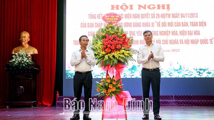 Huyện ủy Xuân Trường tổng kết 10 năm thực hiện Nghị quyết số 29-NQ/TW của Ban Chấp hành Trung ương Đảng khóa XI