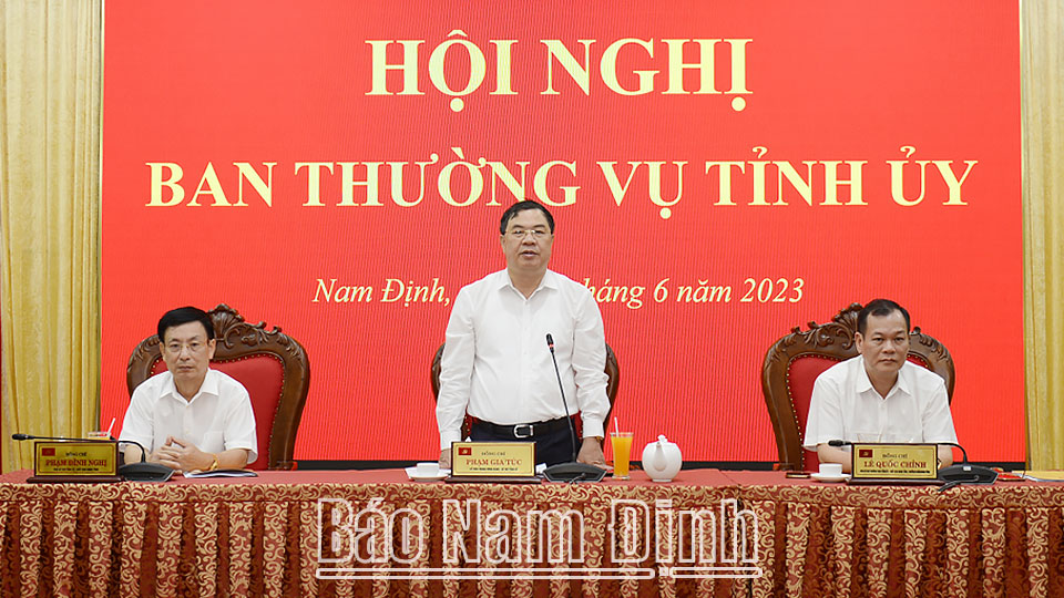 Ban Thường vụ Tỉnh ủy lãnh đạo, chỉ đạo thực hiện các nhiệm vụ 6 tháng cuối năm 2023