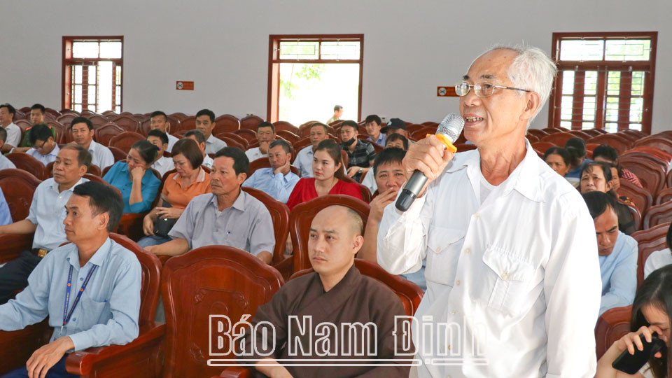 Vụ Bản phát huy vai trò của nhân dân trong đấu tranh,
đẩy lùi sự suy thoái, “tự diễn biến”, “tự chuyển hóa”