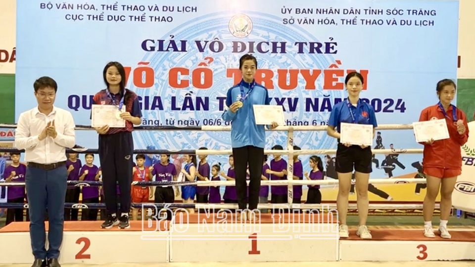 Thể thao Nam Định đứng thứ 5/40 tại Giải Vô địch trẻ Võ cổ truyền quốc gia lần thứ XXV năm 2024