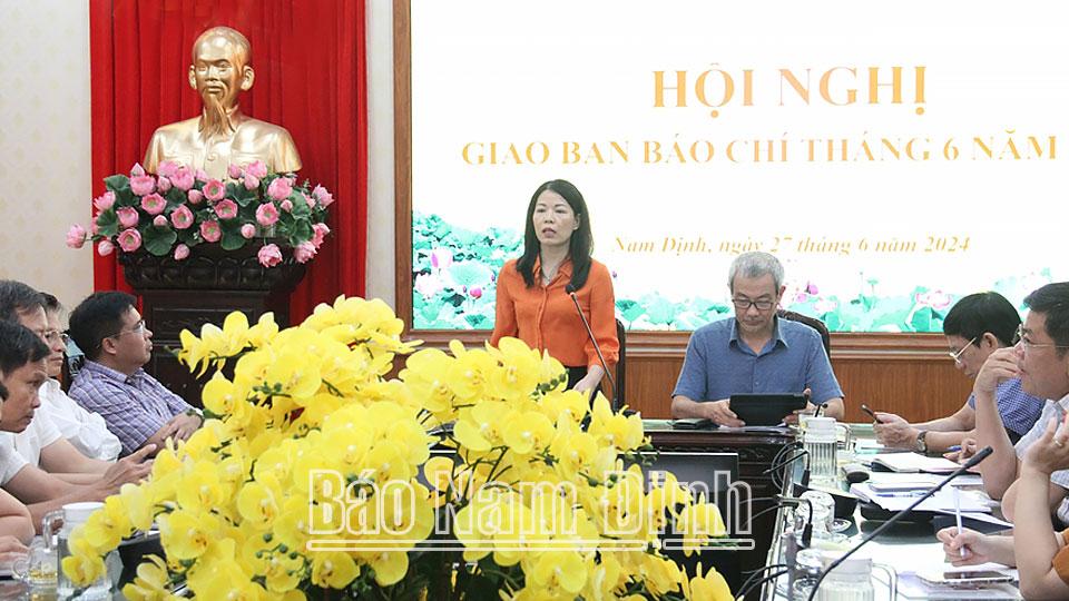 Quang cảnh Hội nghị giao ban báo chí tháng 6/2024. DT