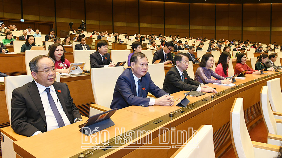 Đoàn đại biểu Quốc hội tỉnh Nam Định dự phiên bế mạc