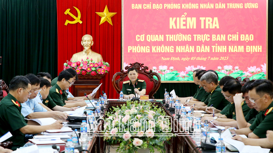 Ban Chỉ đạo Phòng không nhân dân Trung ương kiểm tra tại Nam Định