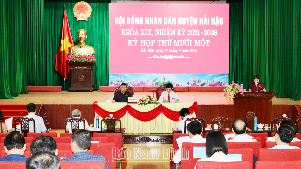 Hội đồng nhân dân huyện Hải Hậu khóa XIX tổ chức Kỳ họp thứ 11