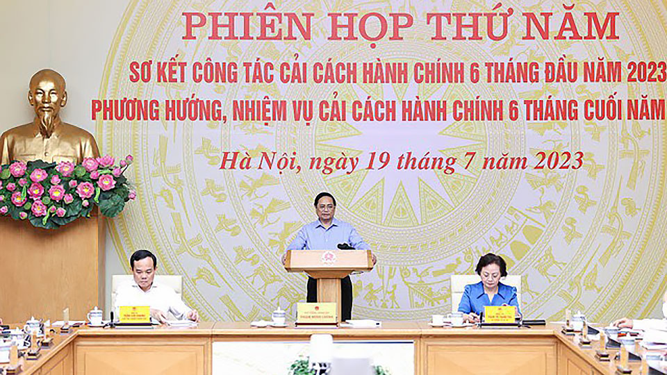 Thủ tướng Phạm Minh Chính chủ trì phiên họp thứ năm của Ban Chỉ đạo cải cách hành chính