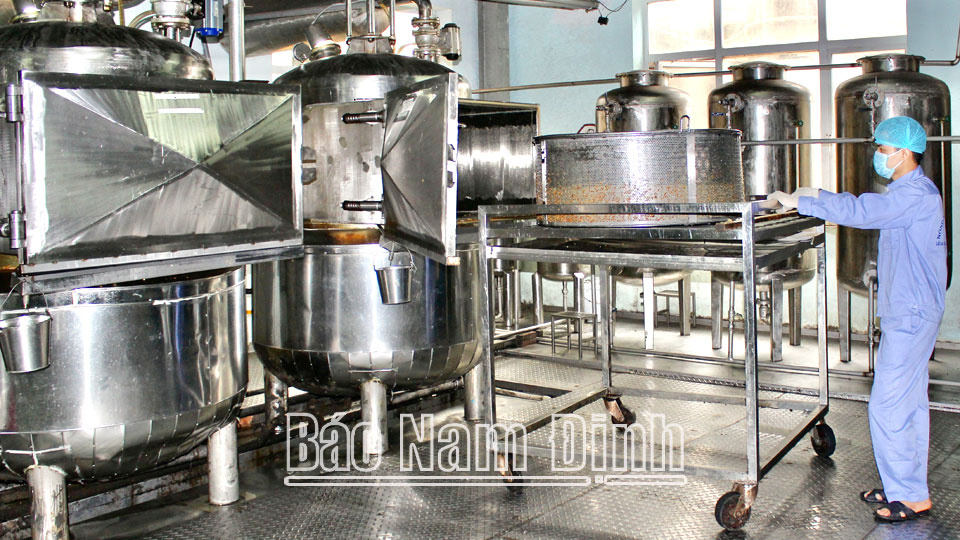 Dây chuyền chế biến nông sản sấy tại Công ty TNHH Minh Dương (thành phố Nam Định).