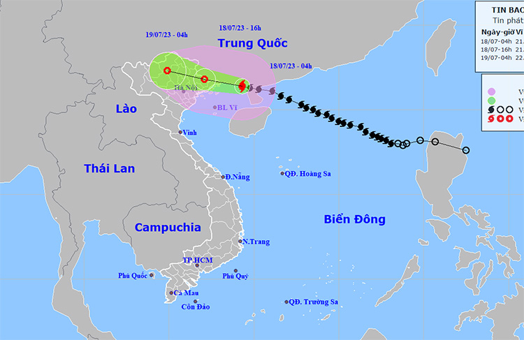 Bão số 1 tiến sát Móng Cái (Quảng Ninh)