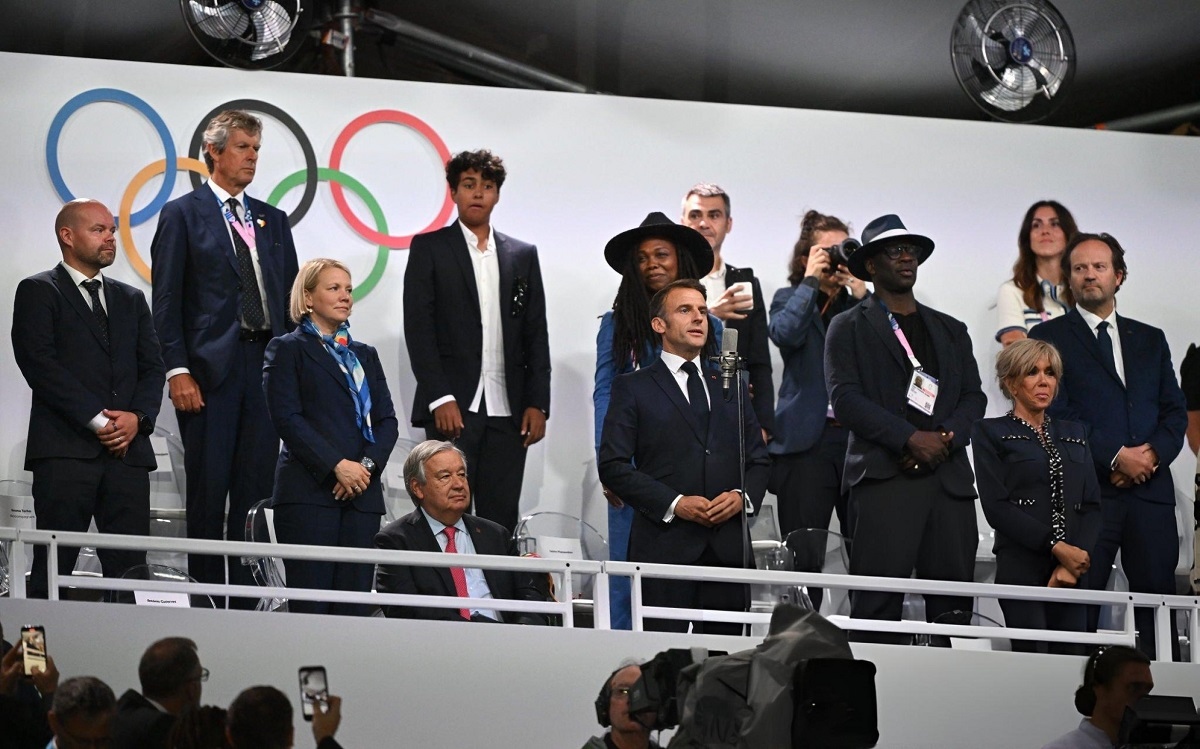 Tổng thống Pháp Emmanuel Macron tuyên bố khai mạc Olympic Paris 2024. 