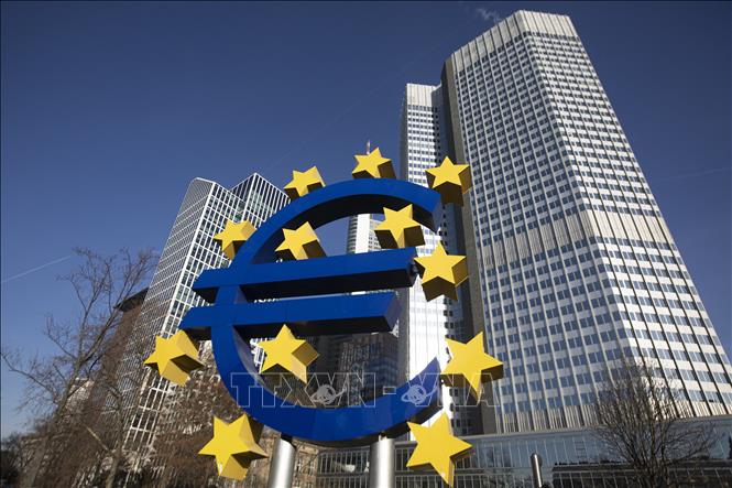 Trụ sở Ngân hàng Trung ương châu Âu (ECB) ở Frankfurt am Main, miền Tây Đức. Ảnh tư liệu: AFP/TTXVN
