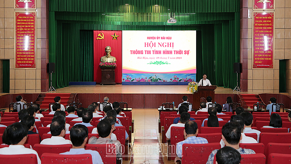 Hải Hậu thông tin tình hình thời sự cho cán bộ chủ chốt