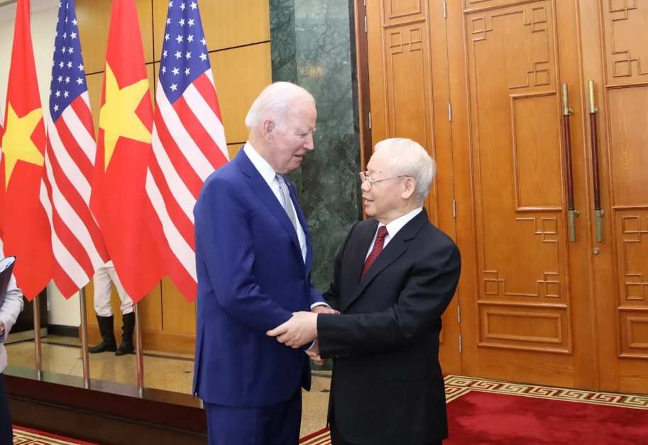 Tổng Bí thư Nguyễn Phú Trọng đón Tổng thống Hoa Kỳ Joe Biden thăm cấp Nhà nước tới Việt Nam từ ngày 10 đến 11/9/2023.