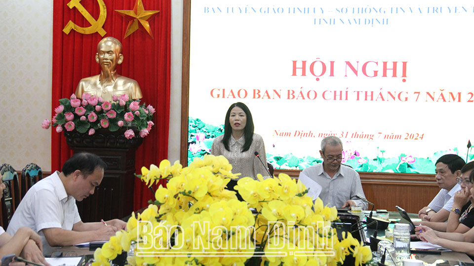 Quang cảnh Hội nghị giao ban báo chí tháng 7/2024. ĐT
